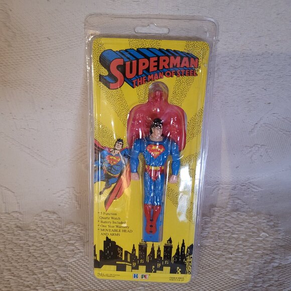 1991 Vintage Superman Digital Wrist Watch New - Picture 2 of 15